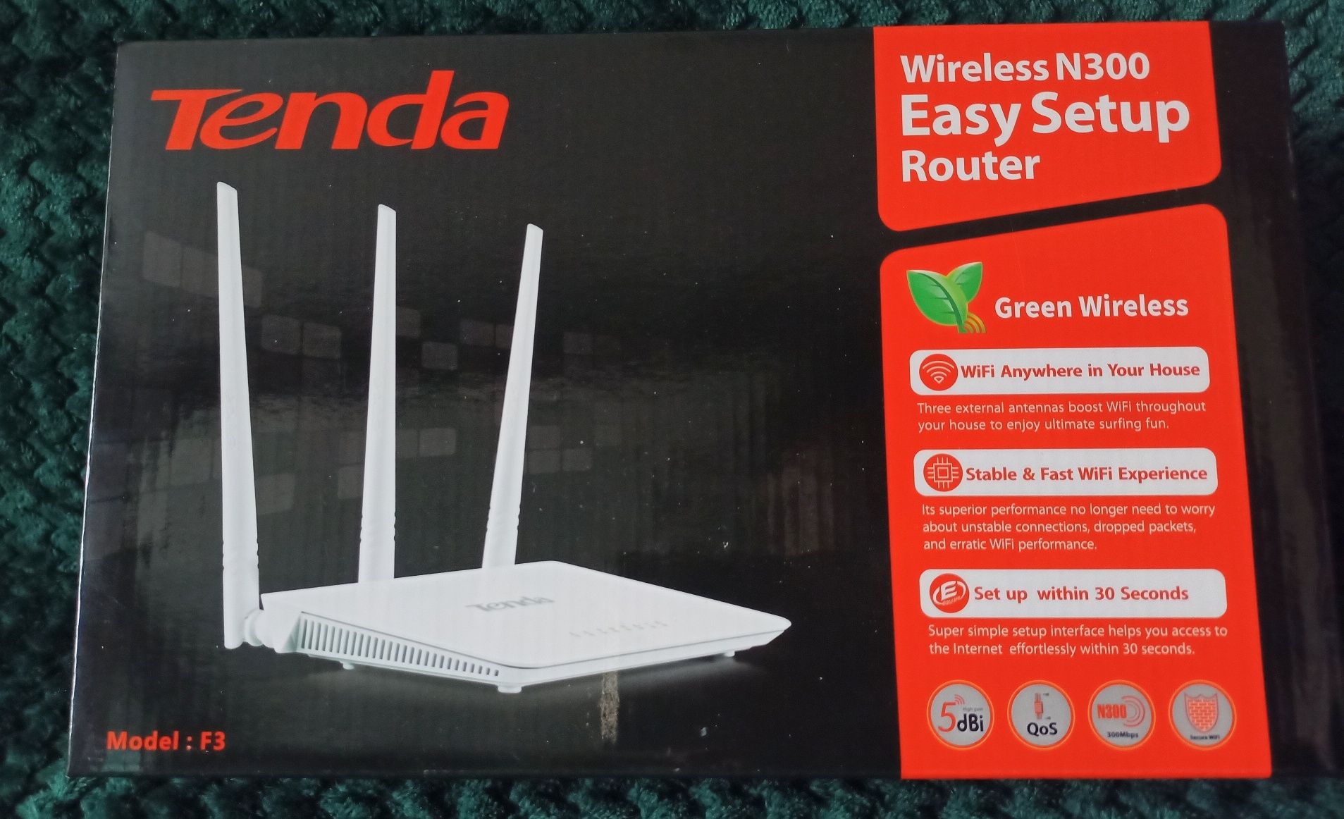 Router wifi Tenda f3 300 Mbps 2.4GHZ AP kablówka