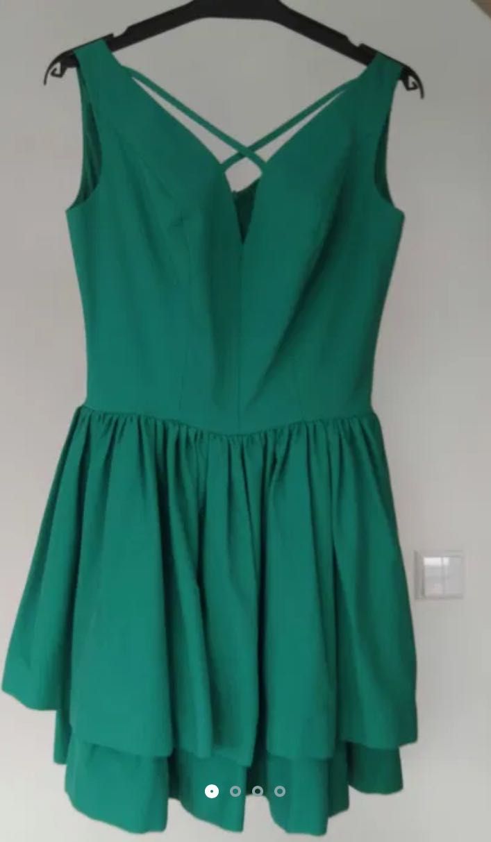 Zielona sukienka, rozmiar. 38, bawełna