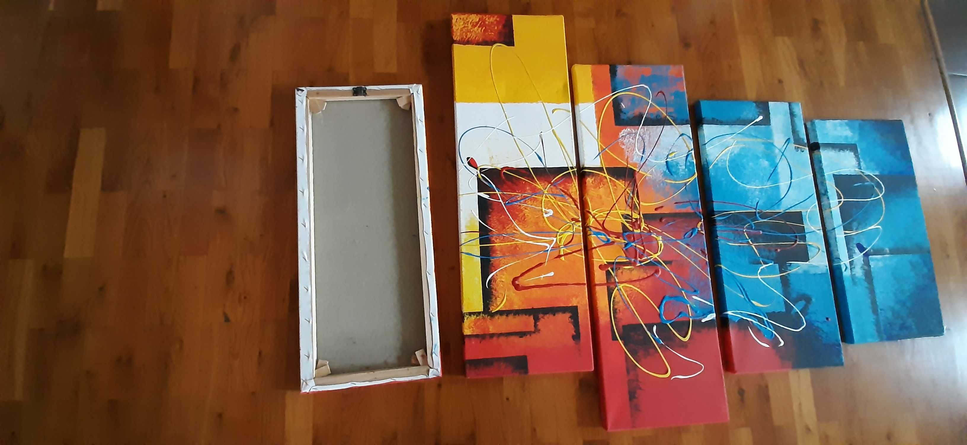 Obrazy, obraz ręcznie malowany 5 częściowy pracownia FutureArt
