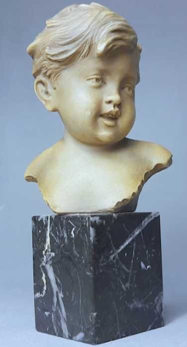 Figurka Popiersie Chłopca Stare Oryginał - Auguste Henri Carli -Belgia