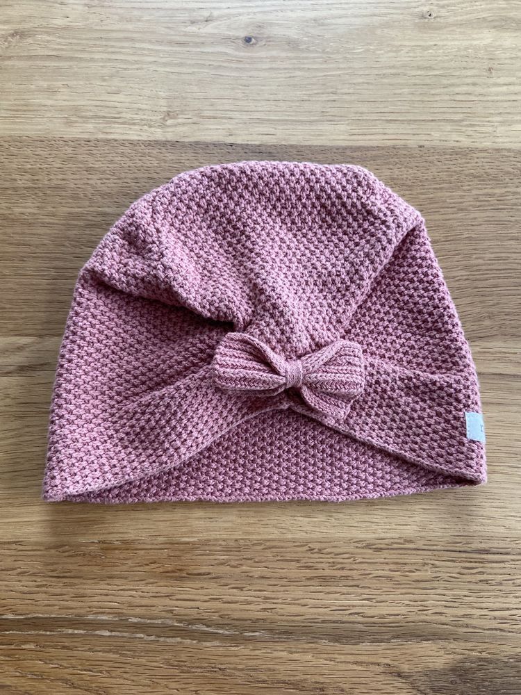 Czapka turban kokardką newbie 48/50 ceglaty ceglasty