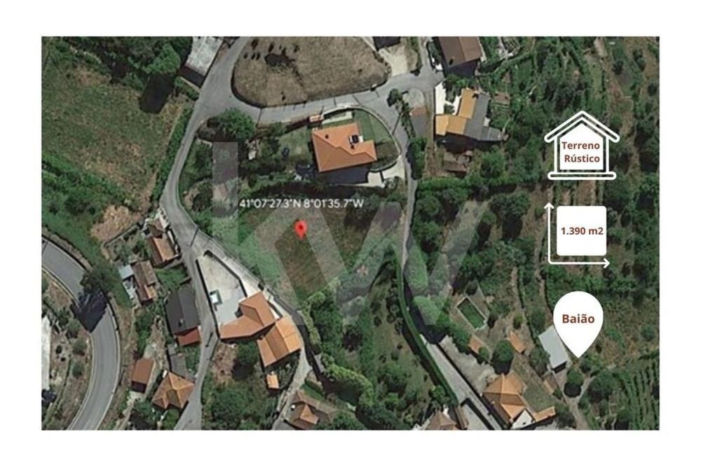 Terreno 3237 em Santa Cruz do Douro e São Tomé de Covelas com 1390m2,