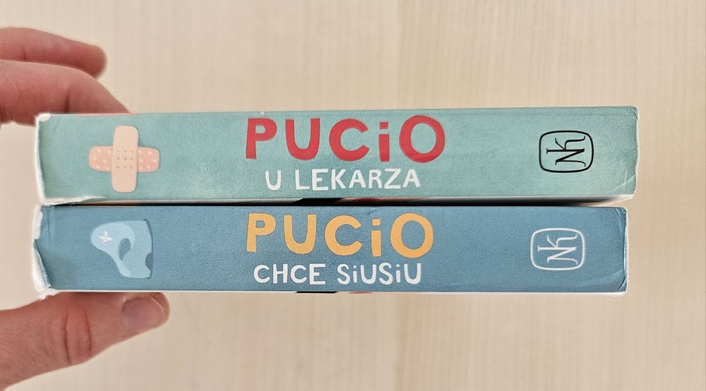 Zestaw 2 książek, książeczek z serii Pucio: Pucio u lekarza i Pucio ch
