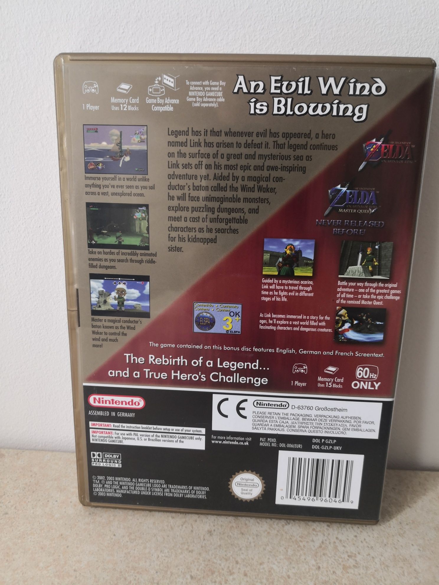 The Legend of Zelda Wind Waker + Ocarina of Time Gamecube komplet gra