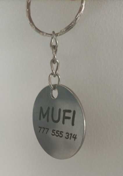 Zawieszka Identyfikator dla kota psa stal nierdzewna grawerowany