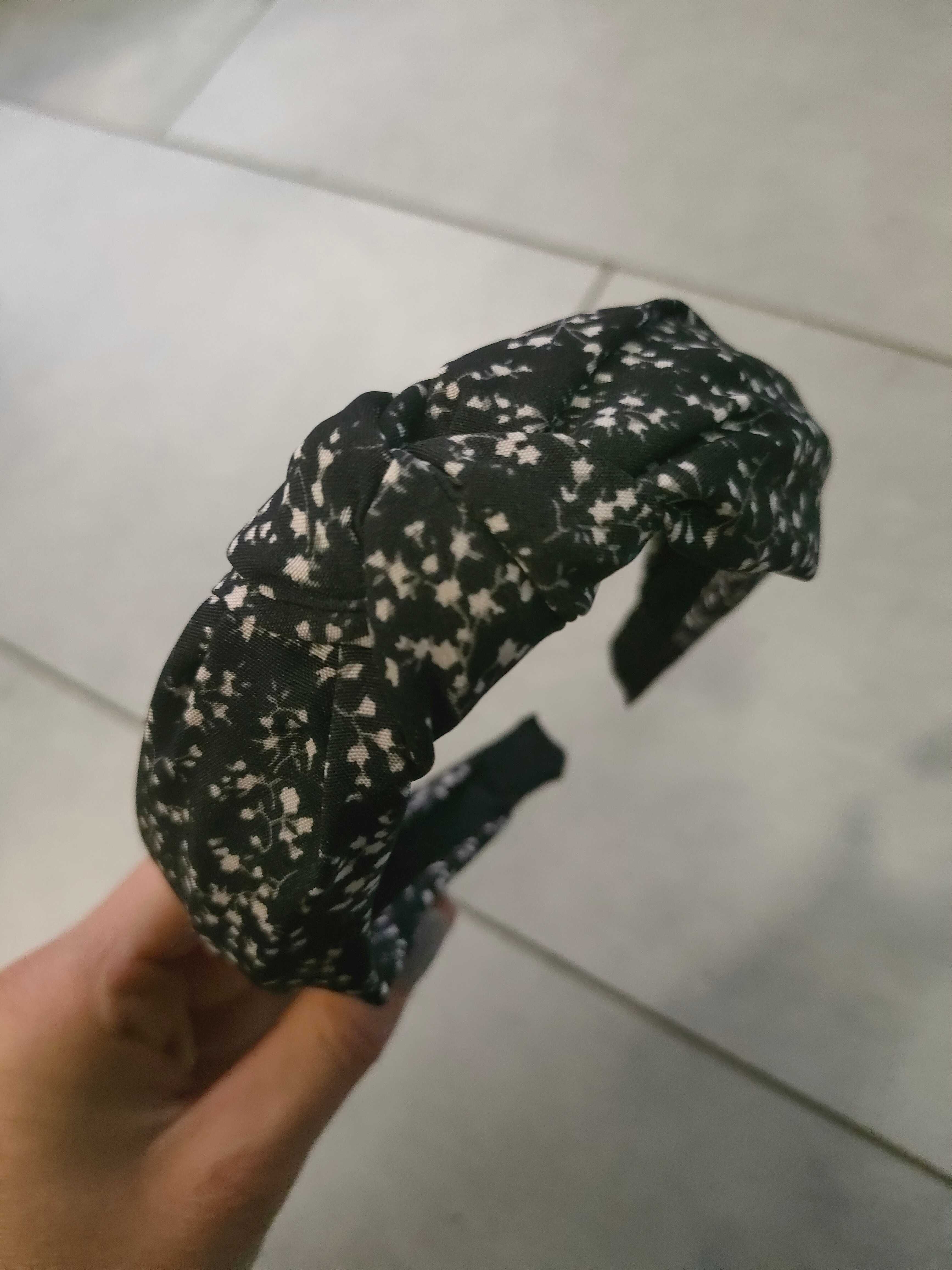 Nowa czarna opaska do włosów węzeł pin'up