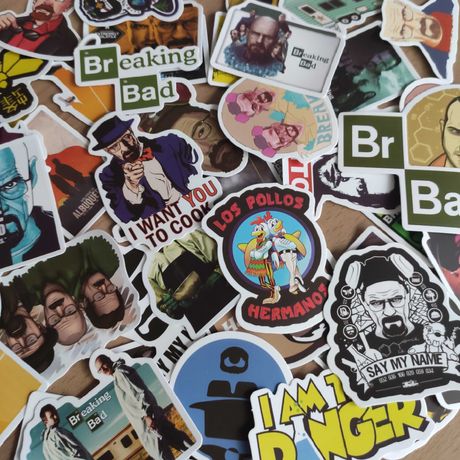 50 Autocolantes Stickers Série Breaking Bad