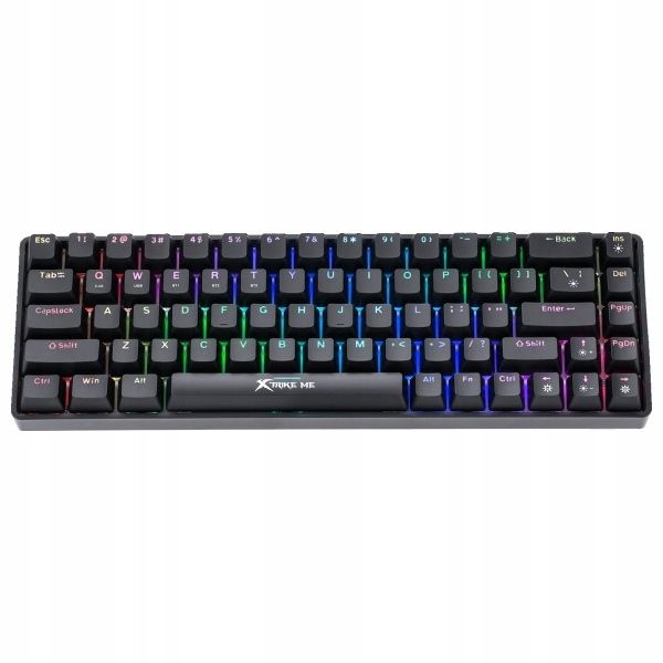 Klawiatura bezprzewodowa mechaniczna XTRIKE gamingowa bluetooth RGB