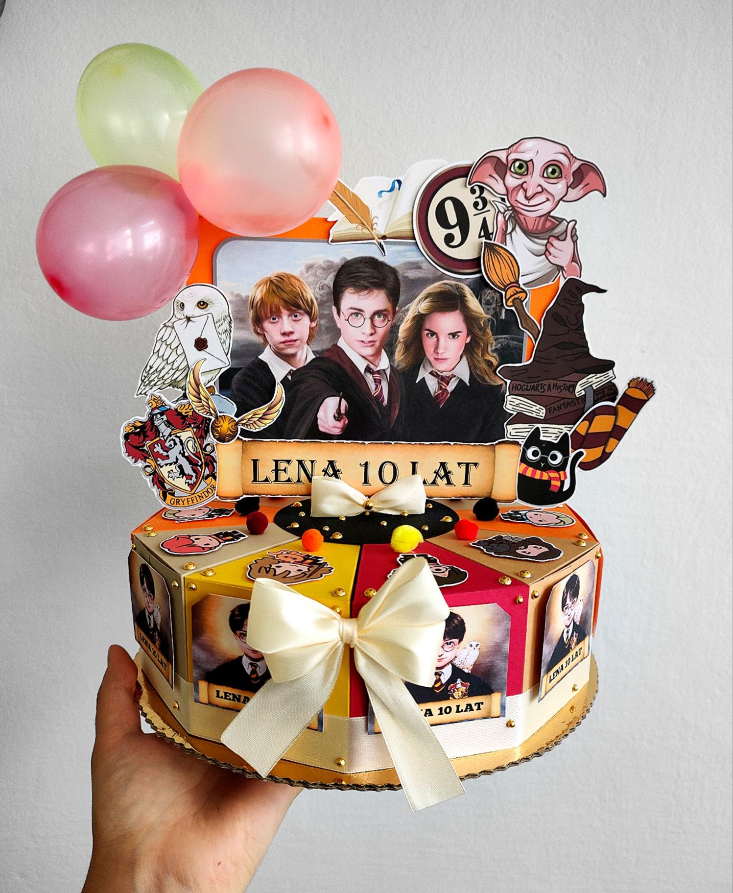Papierowy pudełkowy tort Harry Potter