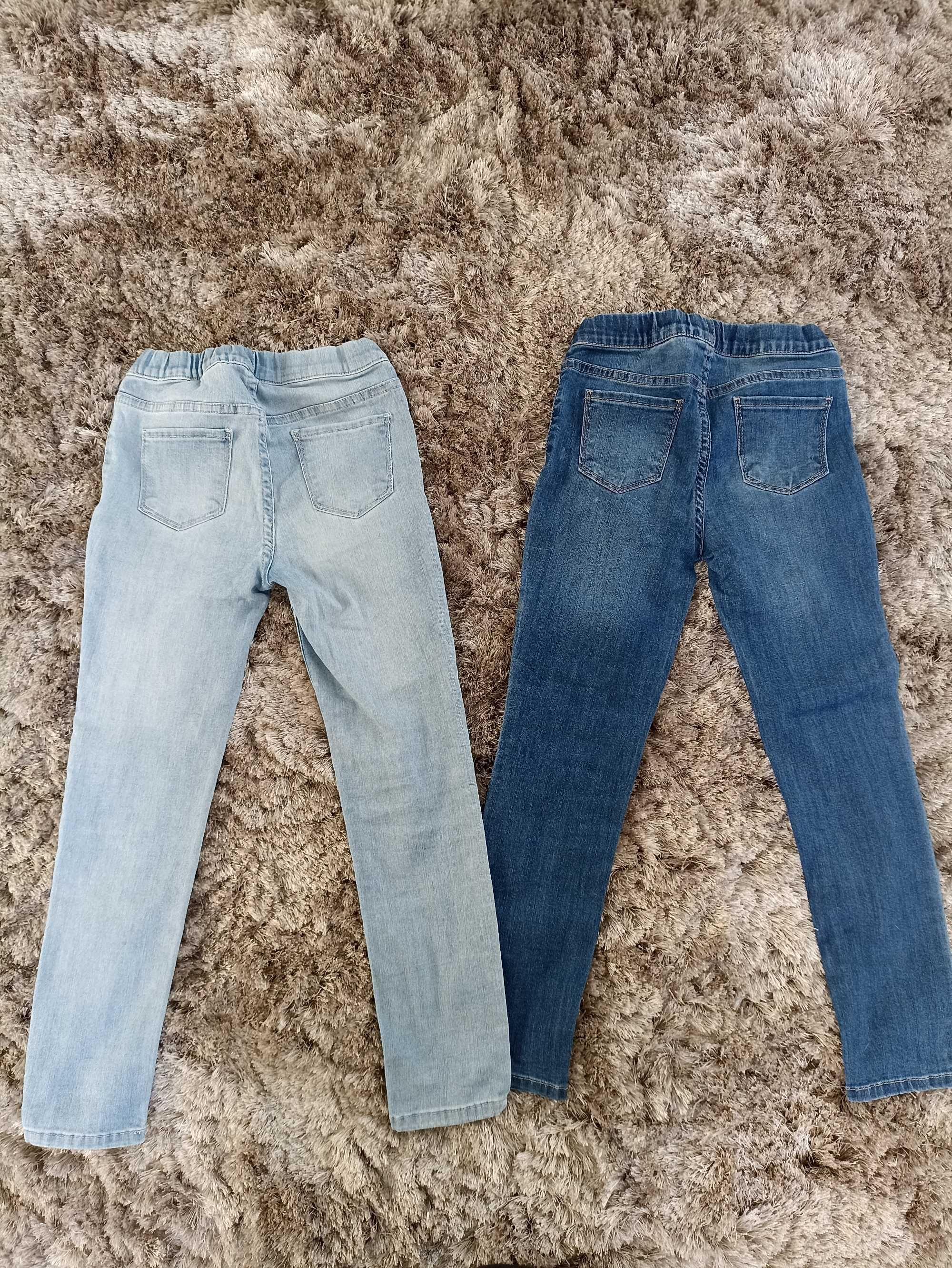 Leginsy jeansowe, jeansy 116 H&M