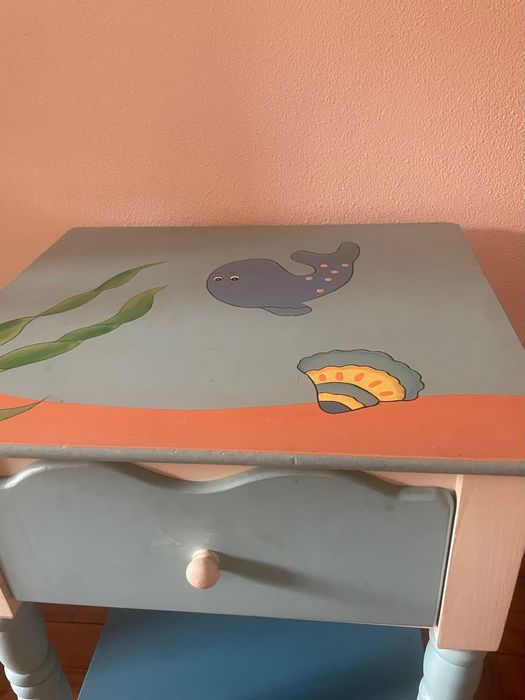 Mesinha de cabeceira criança madeira maciça