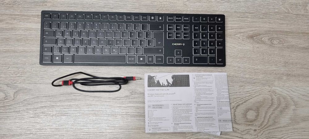 Klawiatura bezprzewodowa CHERRY KW9100 SLIM ukł. QWERTZ Bluetooth s517