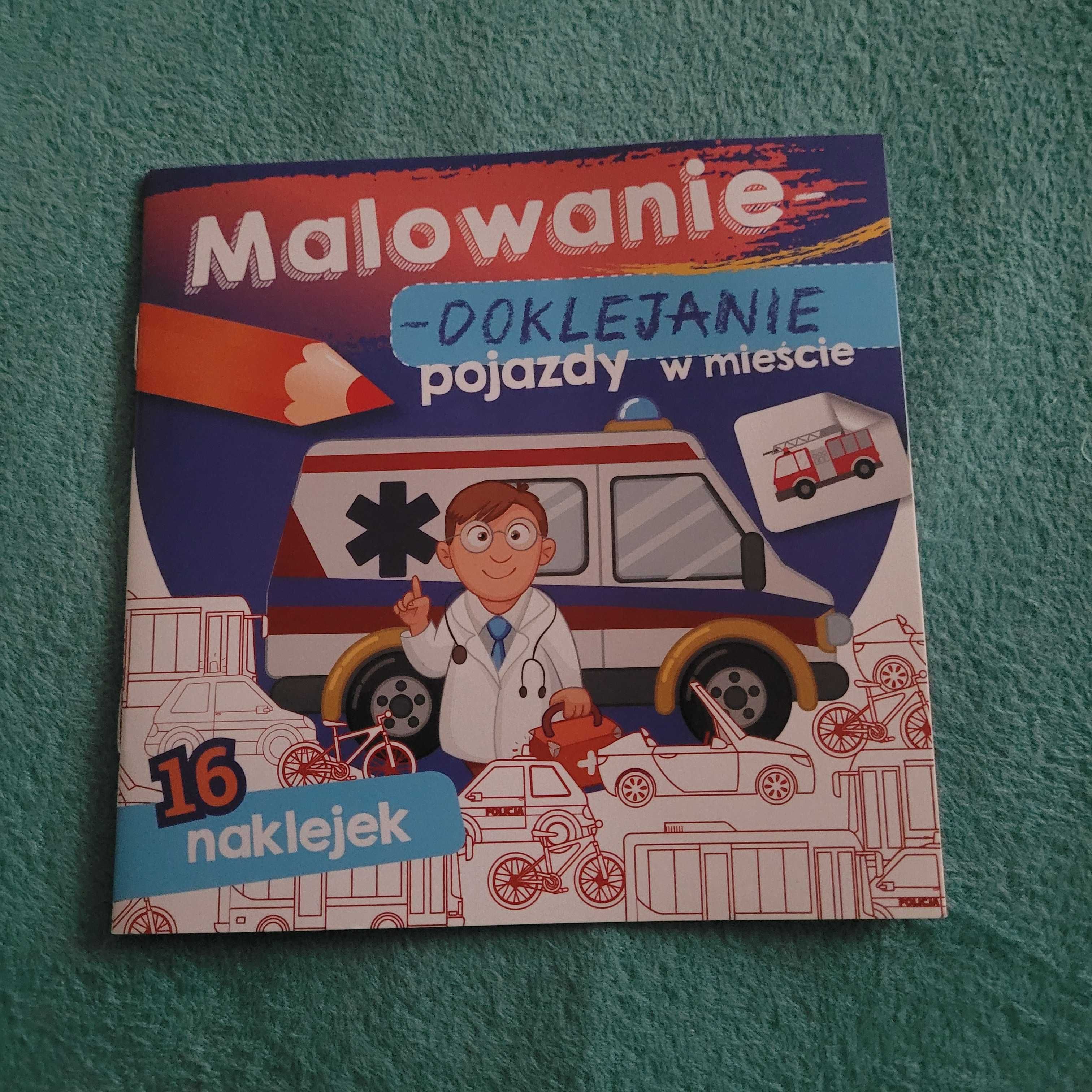 Kolorowanka. Malowanie - Doklejanie POJAZDY w MIEŚCIE
