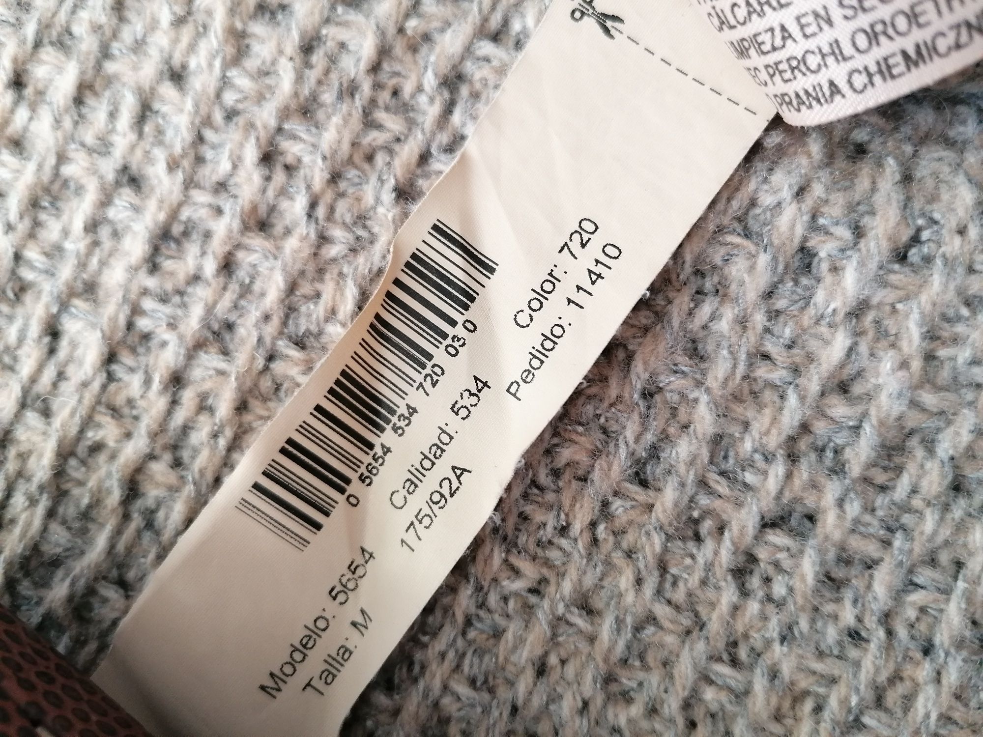 Sweter, blezer narzutka Massimo Dutti wełna z jedwabiem