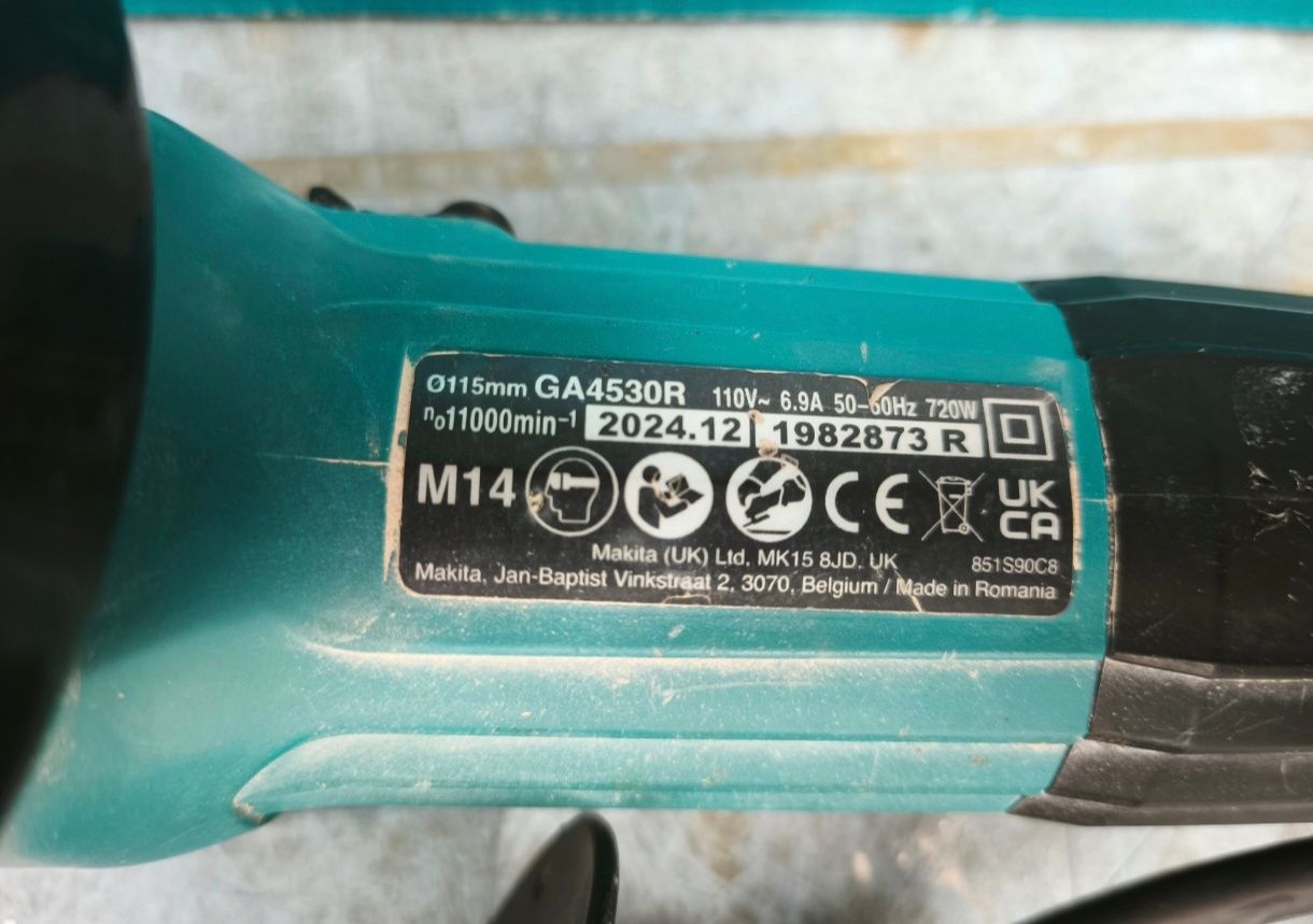 Szlifierka makita kątowa 115 mm 720 watt 110 v