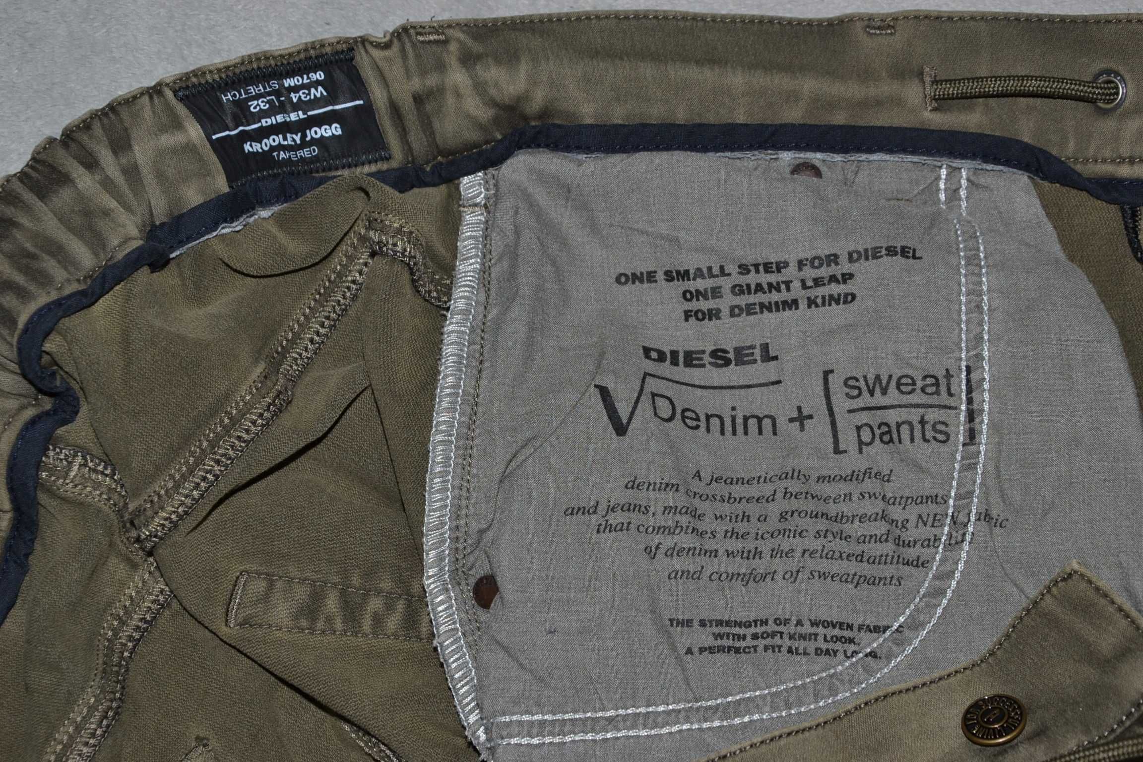 DIESEL Krooley Jogg Jeans Spodnie Męskie W34 L32 Oryginalne Super Stan