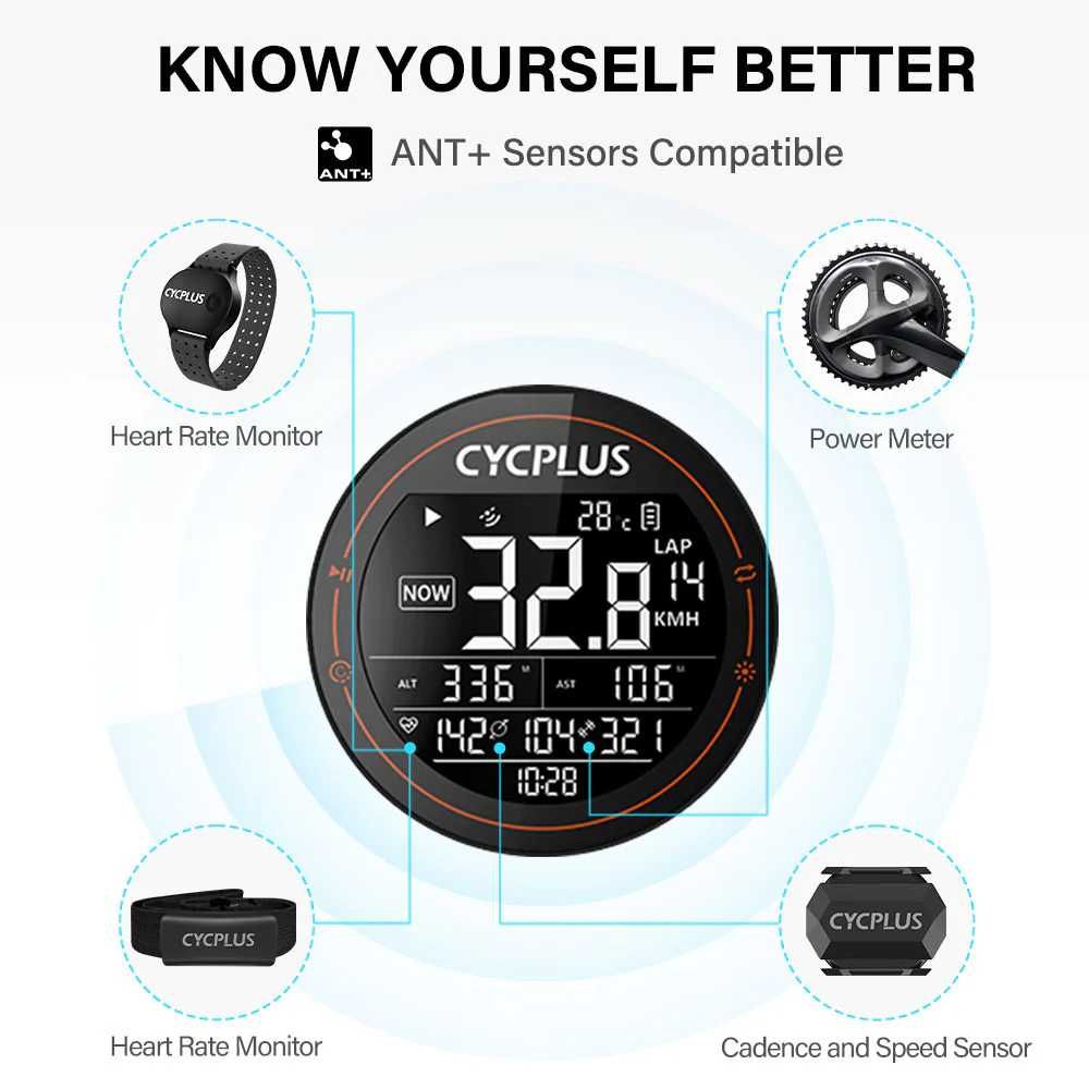 Велокомпютер GPS Cycplus M2