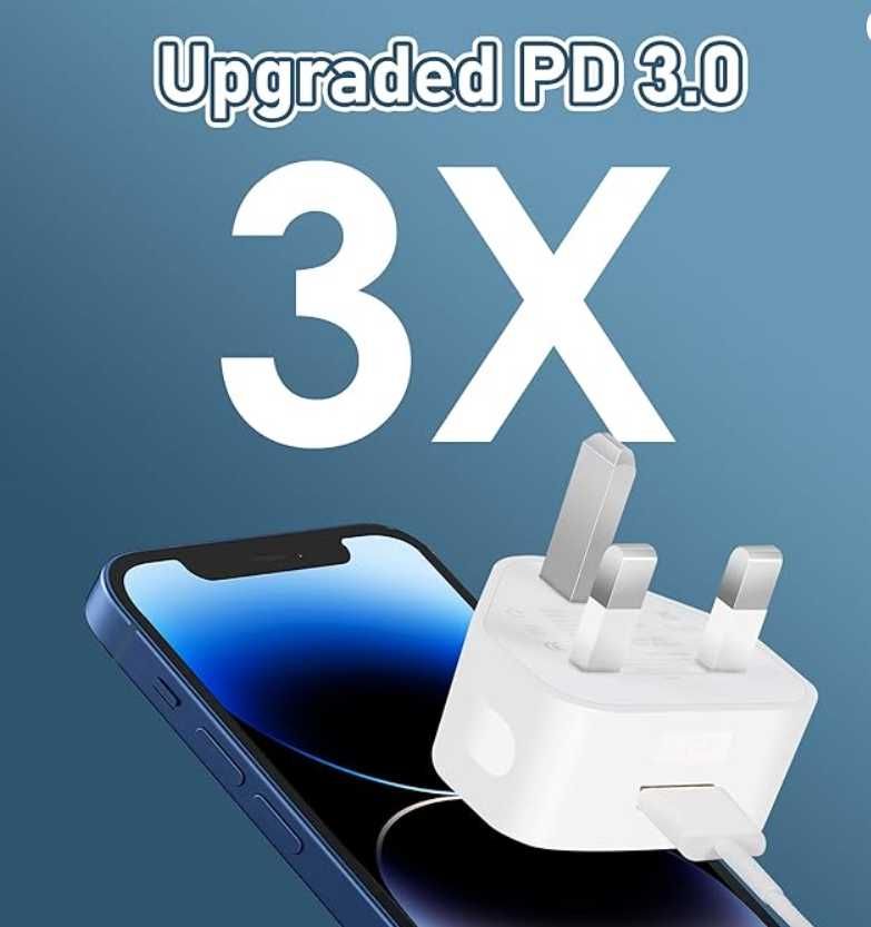 Ładowarka zasilacz wtyczka USBC Iphone 3-pinowy 2szt
