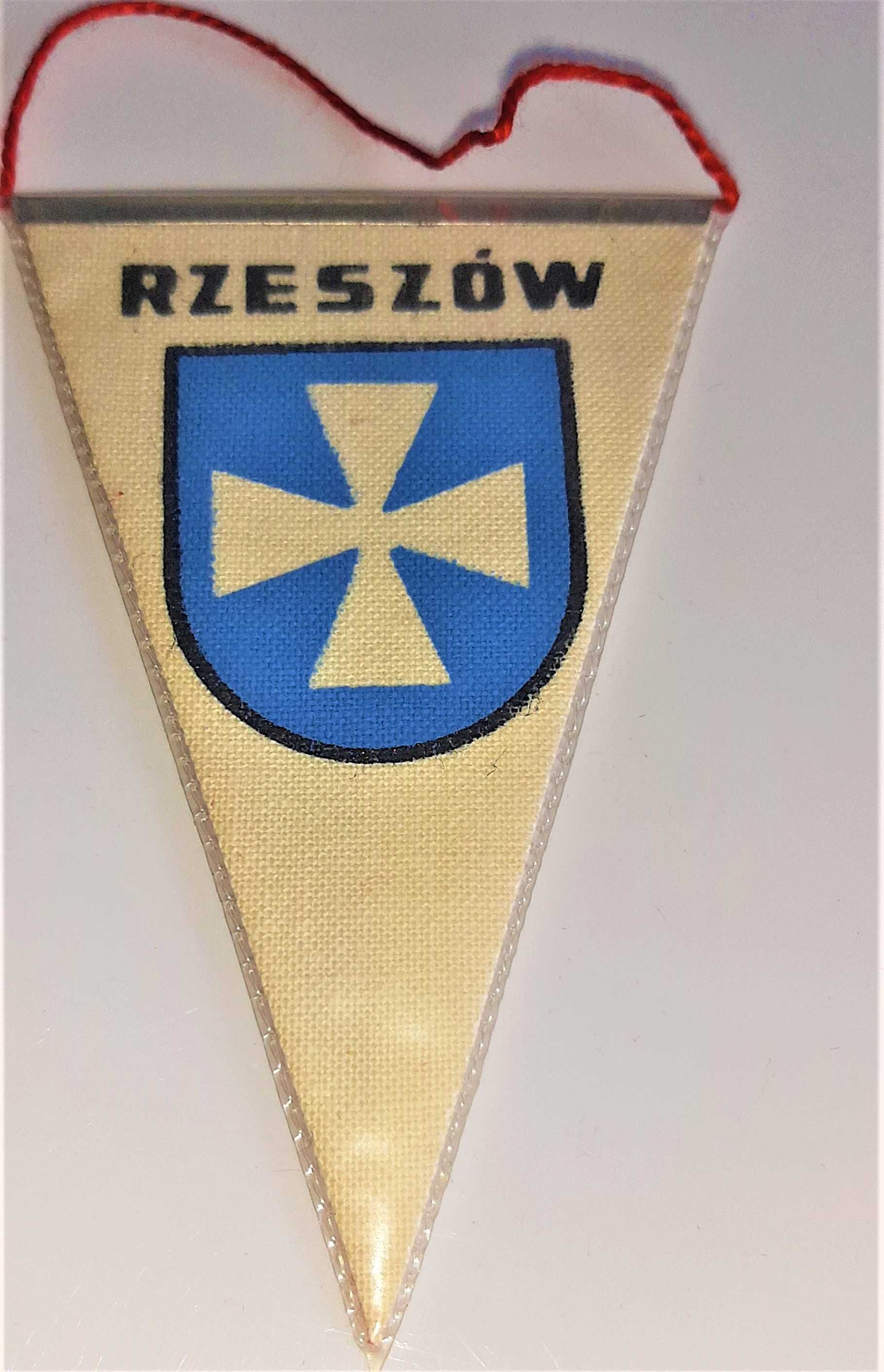Proporczyk Rzeszów Herb Polska Flaga Orzeł bez korony