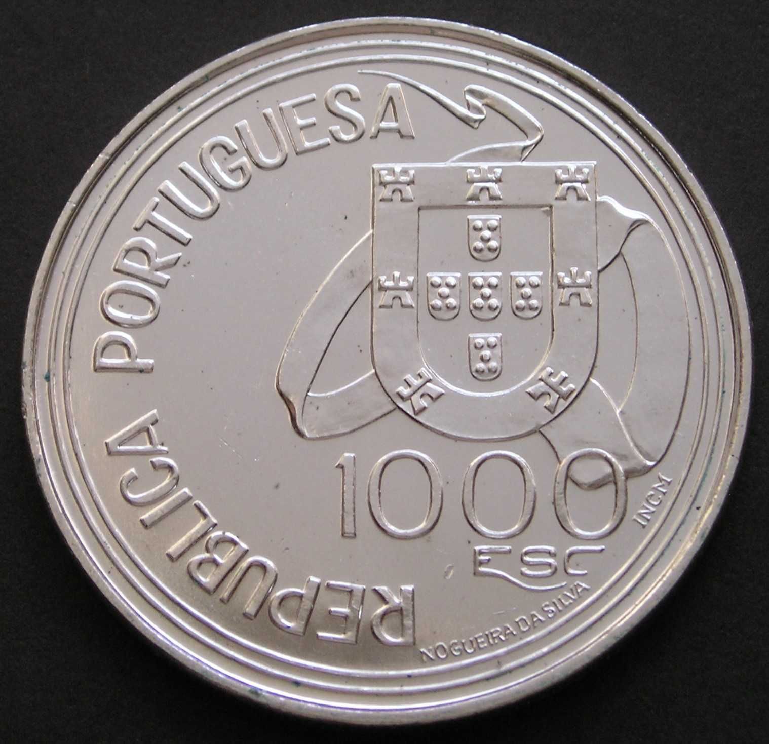Portugalia 1000 escudos 1994 - Tratado de Tordehilas - srebro - st 2