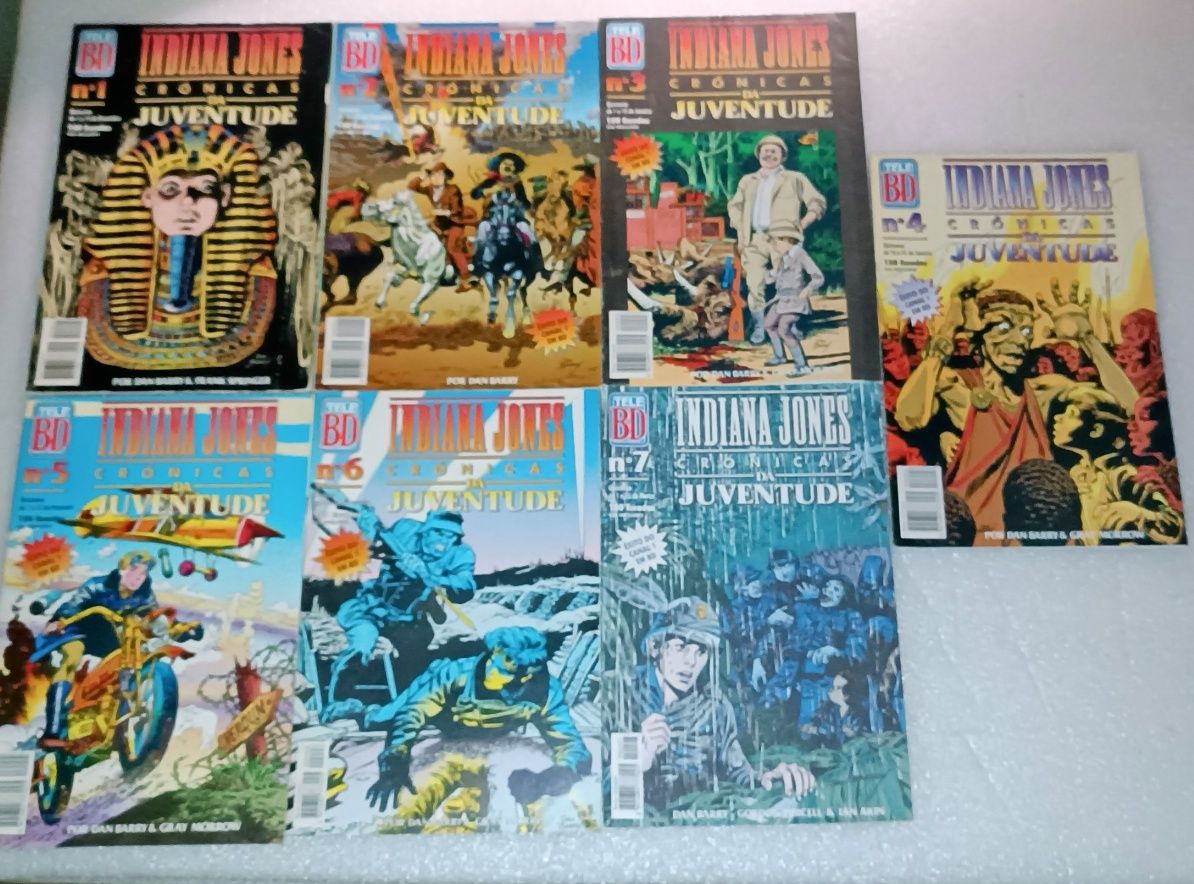 Antiga Coleção 7 bandas desenhadas indiana Jones