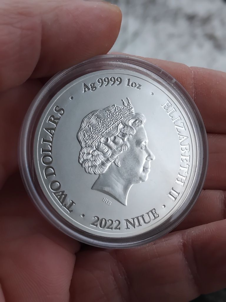 BITCOIN-srebrna moneta kolekcjonerska