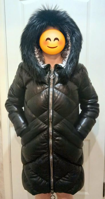 Кожаный Пуховик Donna Bacconi