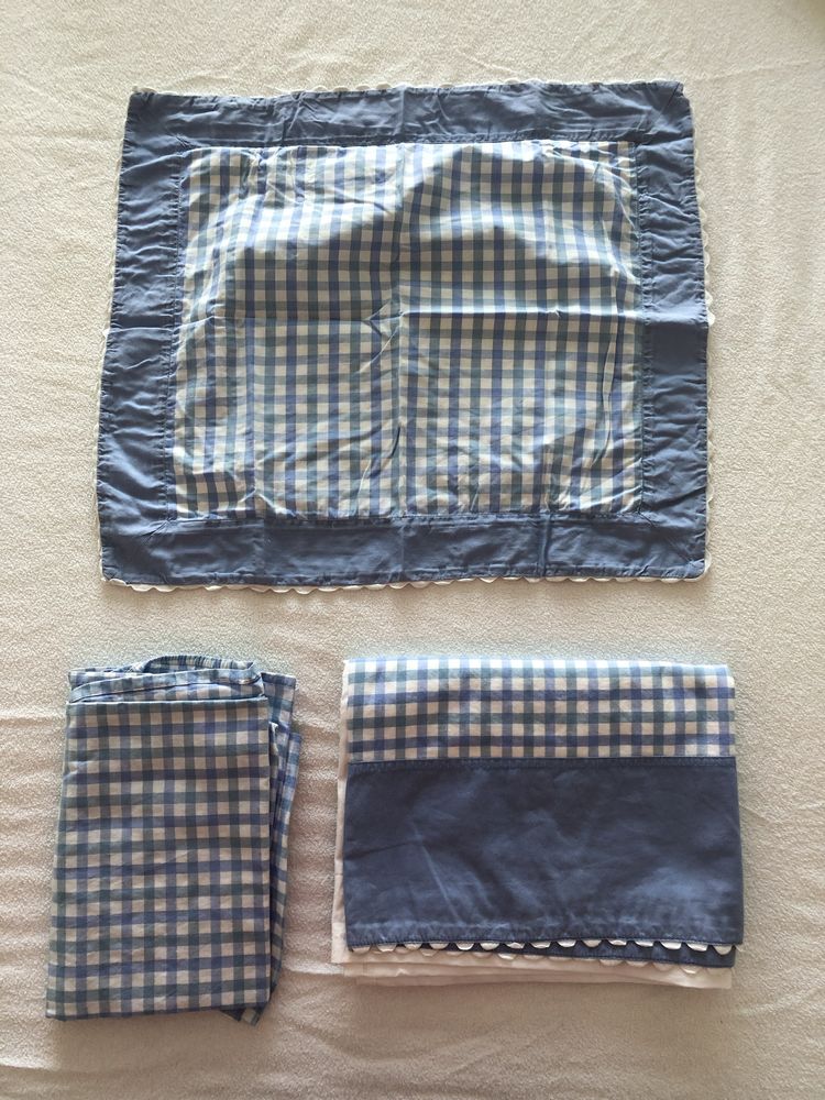 Lençois e protetor para cama de grades/berço