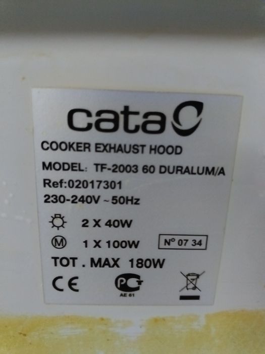 Витяжка вбудована Cata TF-2003 DURALUM 600