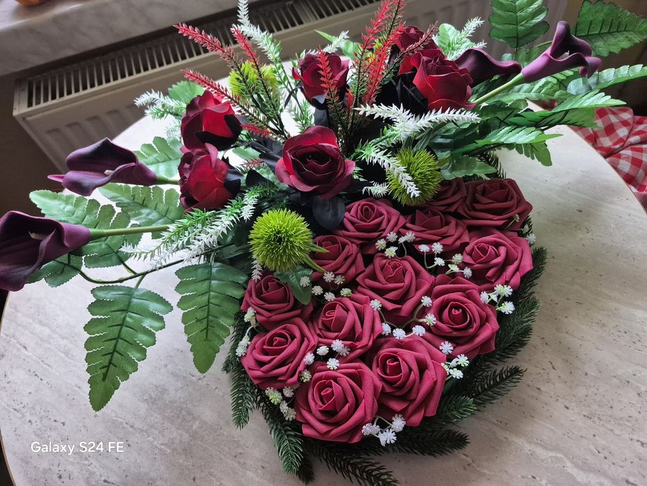 Wiazanka serce czerwone