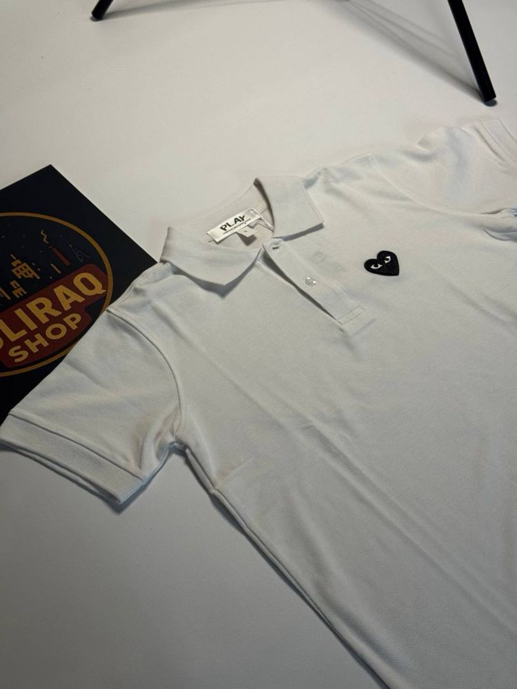 Футболка Polo Comme des Garçons/Comme des Garçons/футболка біла