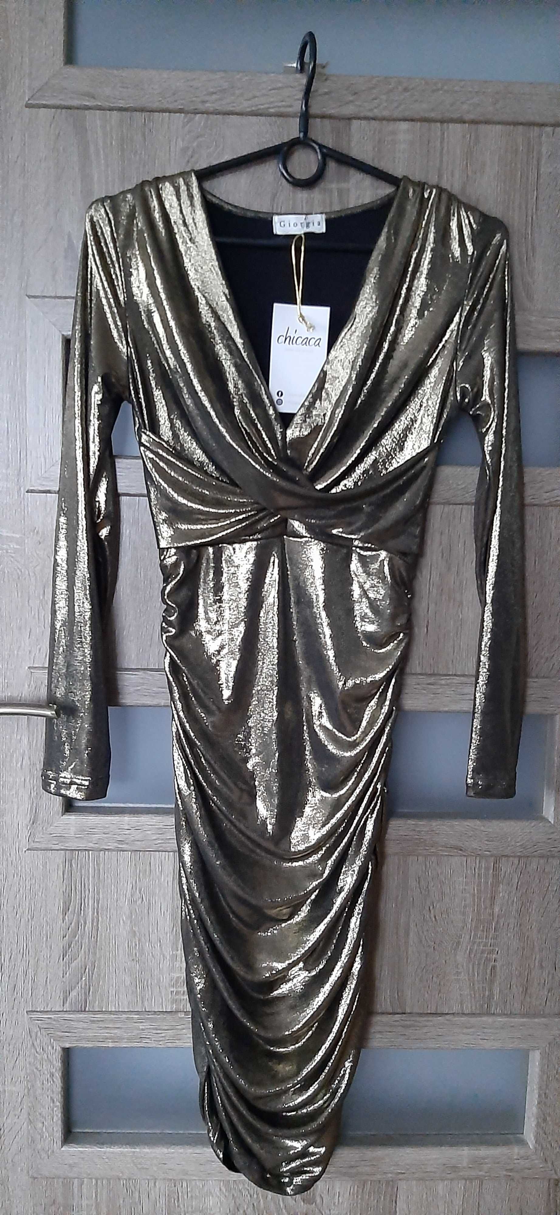 Piękna Sukienka Mystical black-gold,roz.sm