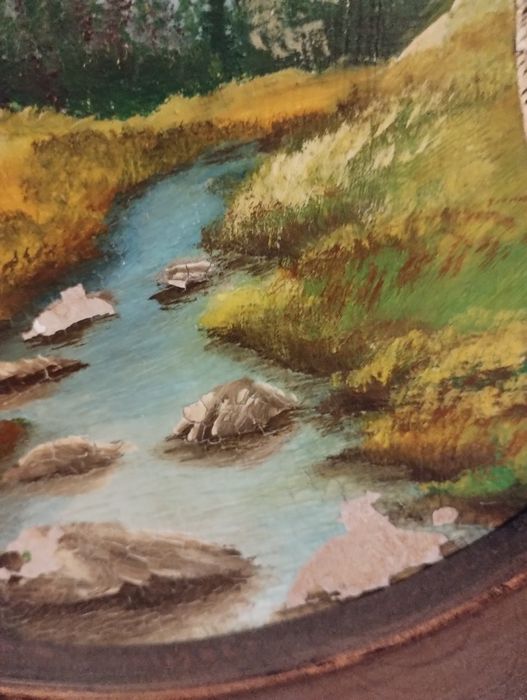 Oryginalny obraz w pięknej drewnianej ramie