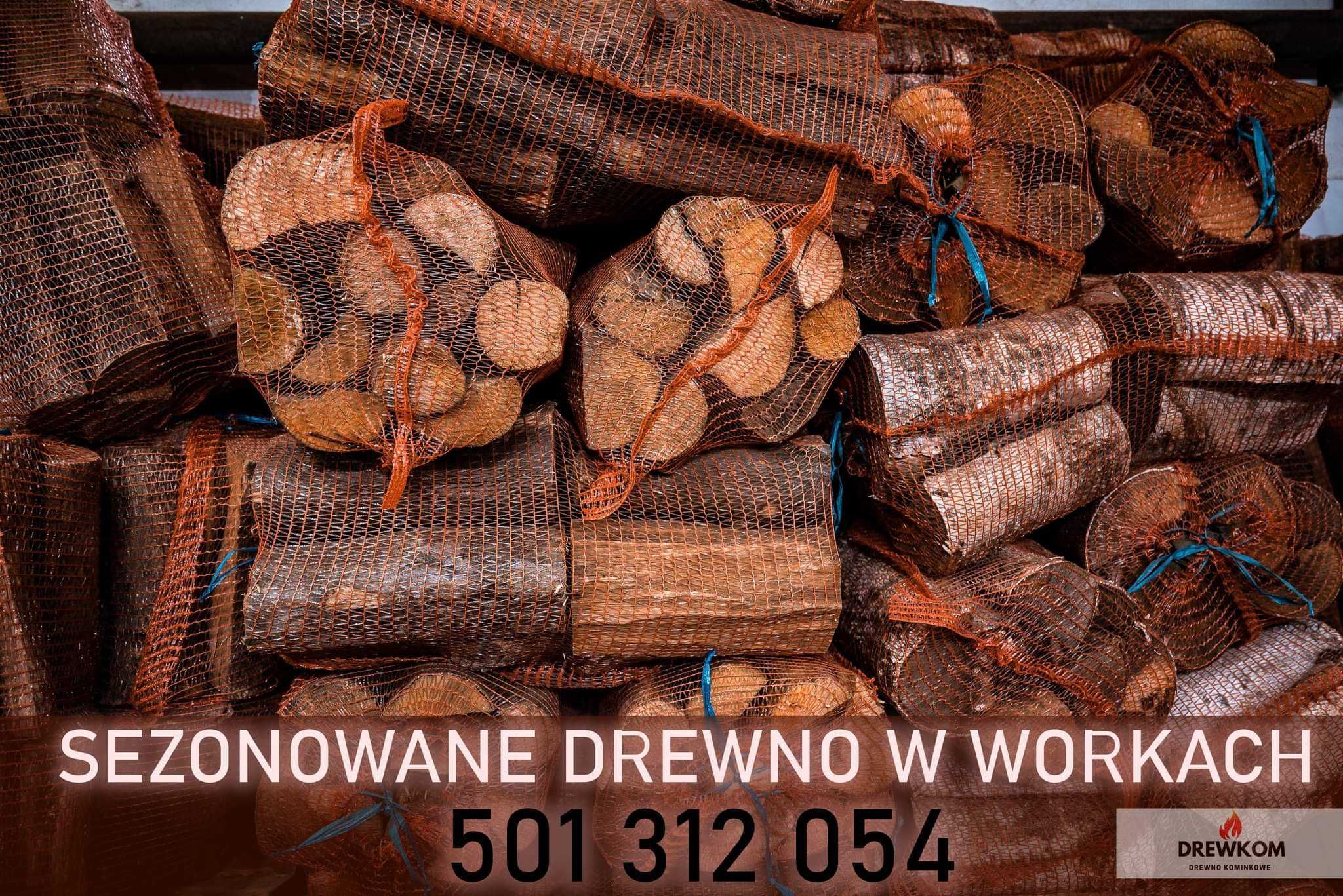 Drewkom DREWNO KOMINKOWE Sezonowane Dowóz Gratis