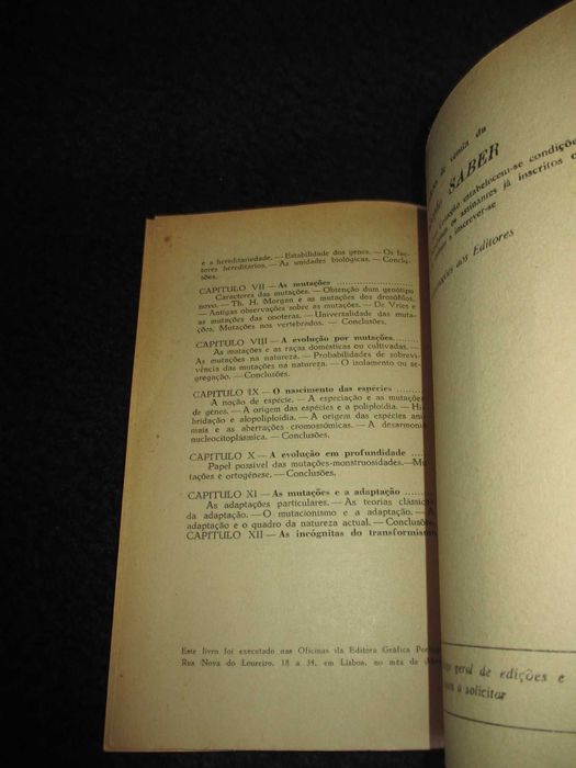 Livro A Origem das Espécies Émile Guyénot Saber