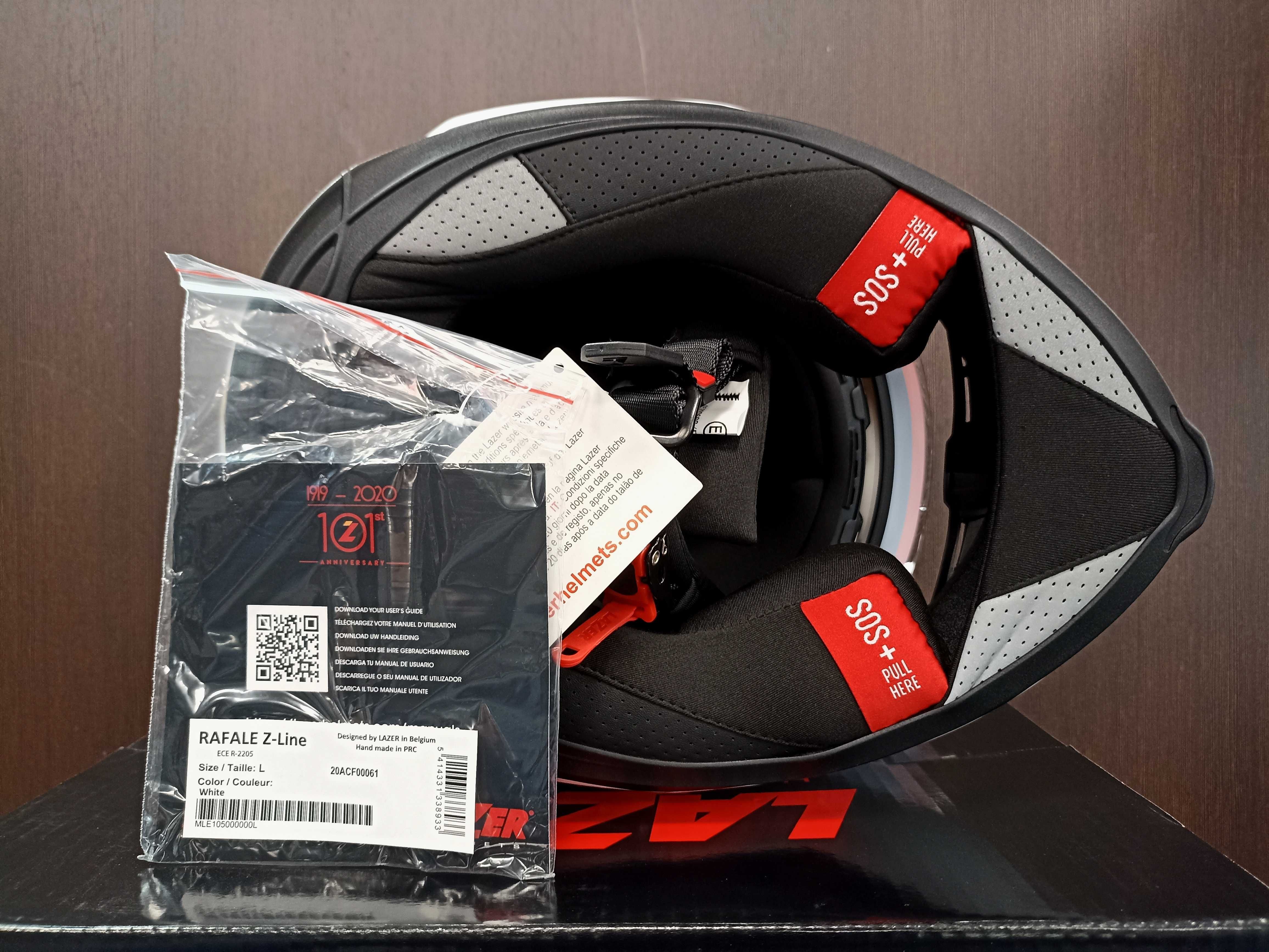 Nowy kask integralny LAZER RAFALE - biały połysk - L