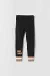 Legginsy czarne ZARA 152 ściągane nogawki
