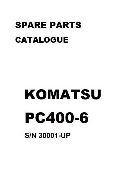 Katalog części komatsu PC 400 - 6
