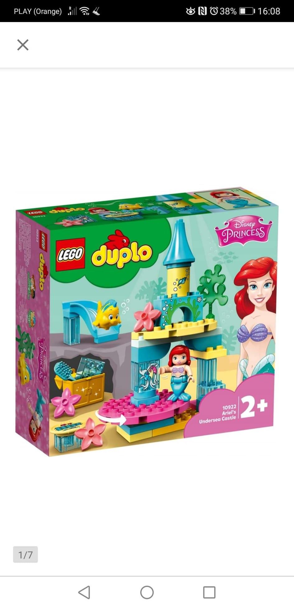 Lego duplo zamek Ariel