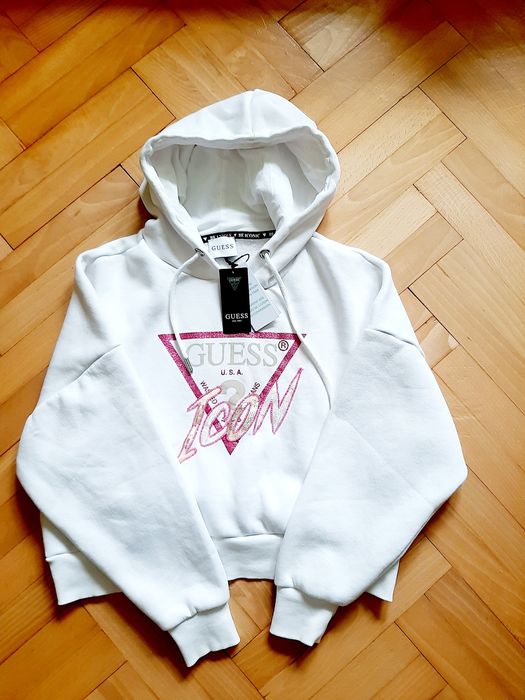 Bluza Guess Icon z koralikami XS/S obniżka ceny