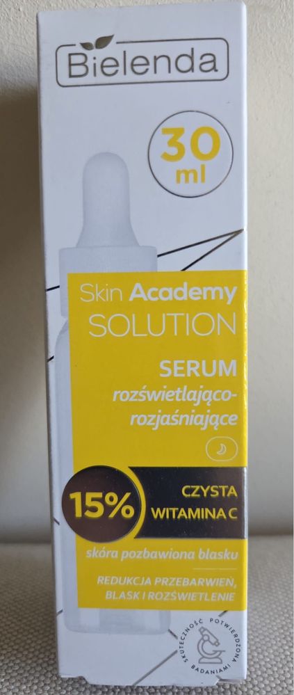 Bielenda 30 ml skin academy solution serum rozświetlające nowe wit C