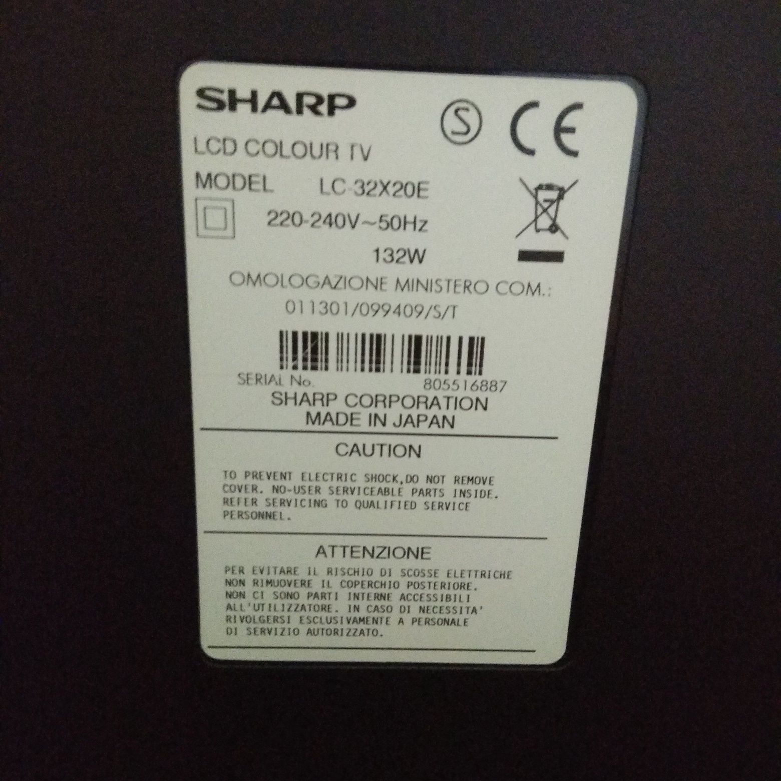 Telewizor Sharp LC32X20E do naprawy