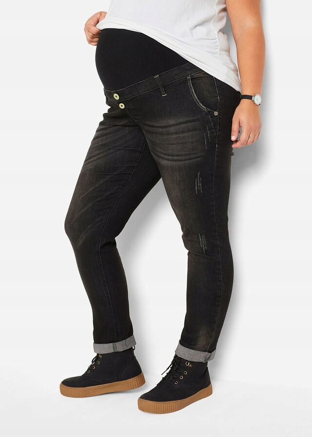 B.P.C ciążowe spodnie jeansowe czarne 48.