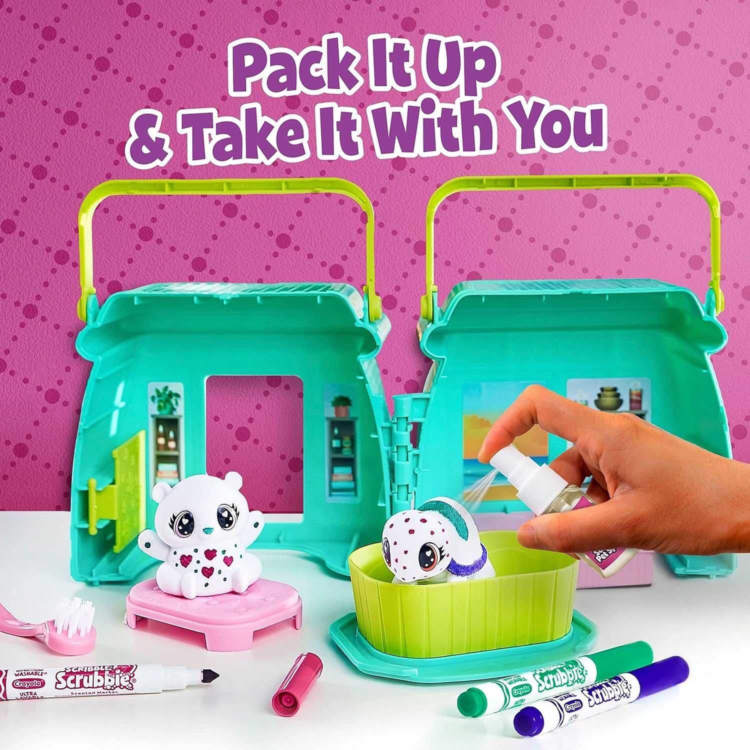 Crayola Scribble Scrubbie Pets Scented Spa Washimals Спа салон Крайола