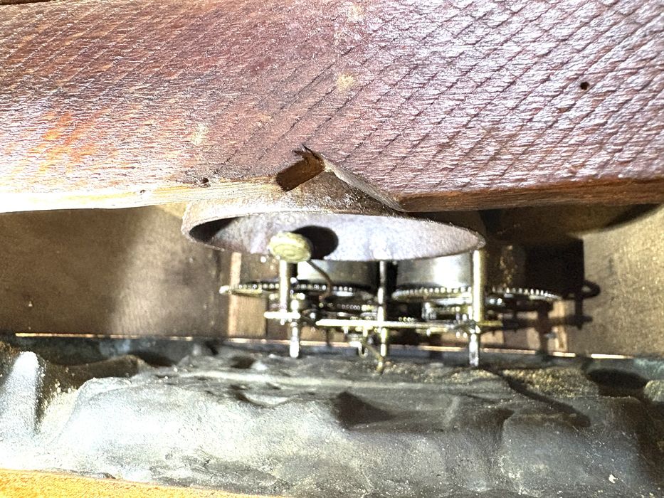 Lindo antigo relógio de chaminé - á funcionar