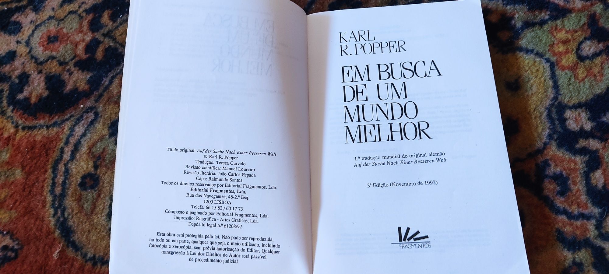 Em Busca de um Mundo Melhor
de Karl Popper