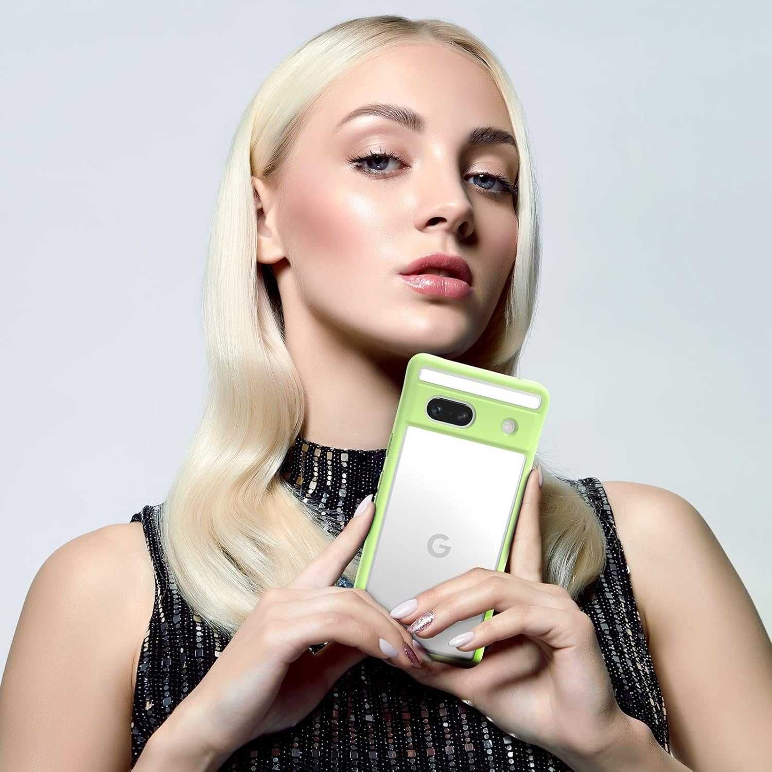Tocol etui Google Pixel 7A pancerne półmatowe zielone 2x szkło na LCD