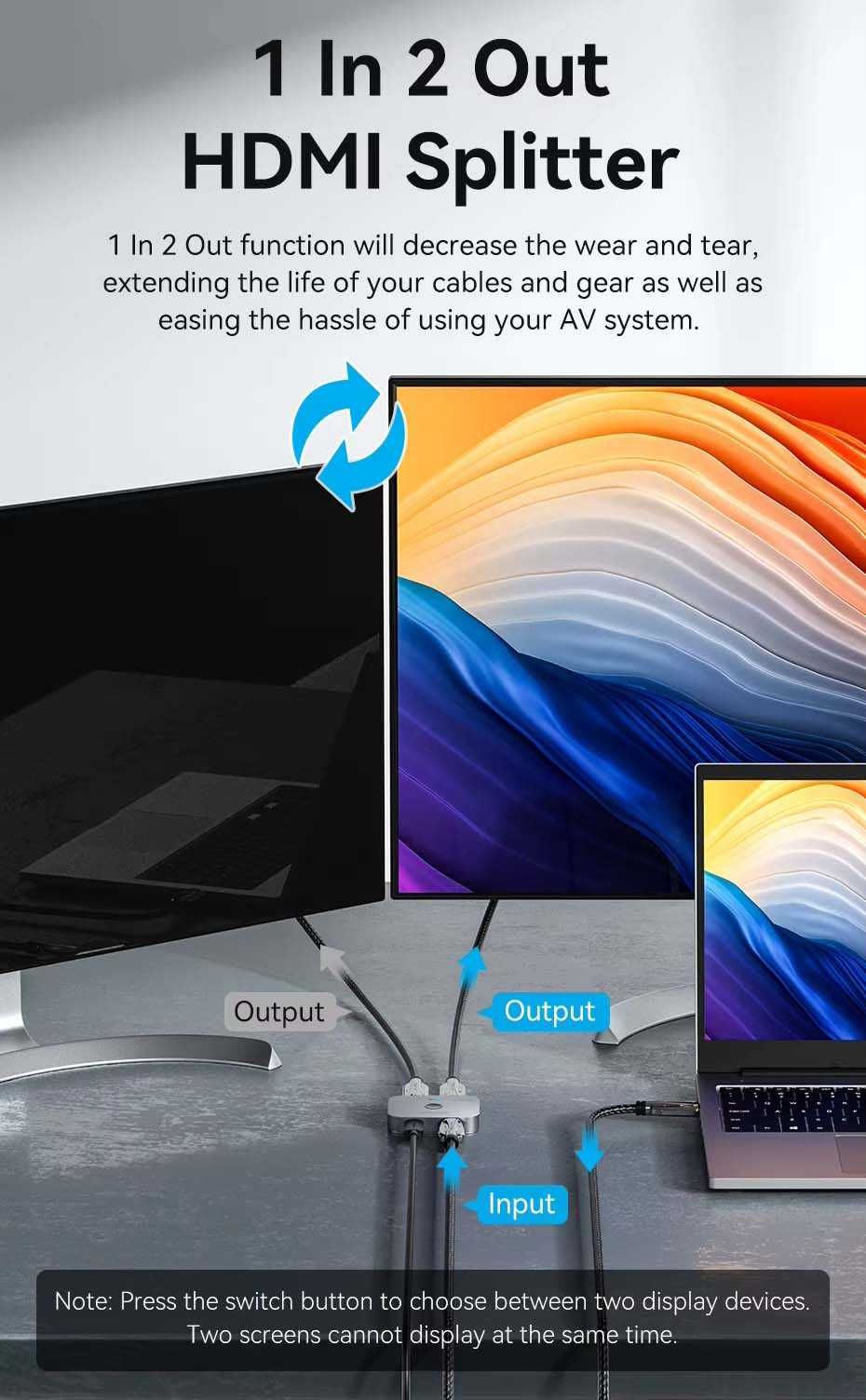 HDMI 2.1 Переключатель Разветвитель Switch Vention 8k 60hz 4k 120hz