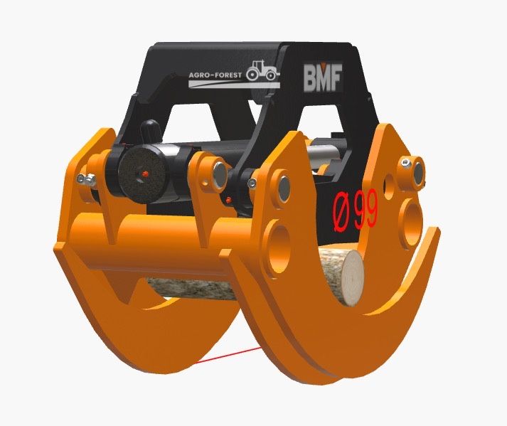 BMF Chwytak do Gałezi Biomasy Do Przyczepa Lesna BMF Palms Maskiner