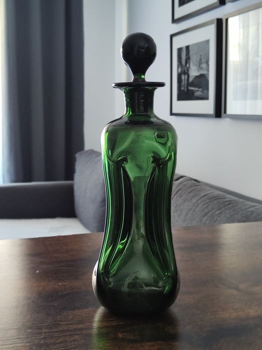 Kultowa karafka Holmegaard "Kluk Kluk", proj. Jacob Bang, Dania, 1960
